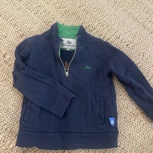 Navy Kids Quarter-Zip Pullover